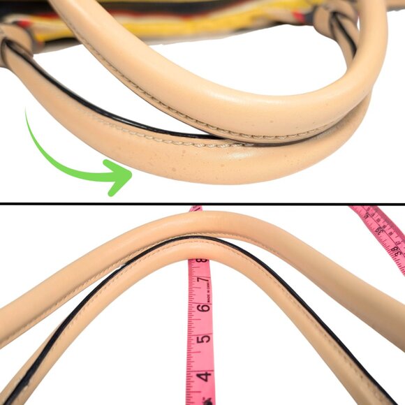 Kate Spade Stevie Westchester Multicolor Stripe Coated Canvas Large Satchel - Picture 7 of 10